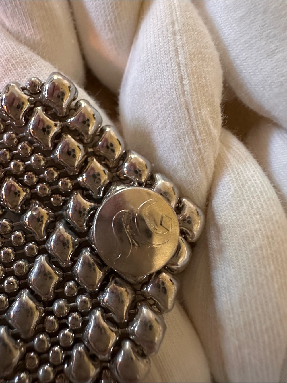 Sergio Guitierrez Liquid Metal Antique Silver Statement Bracelet - Picture 3 of 6